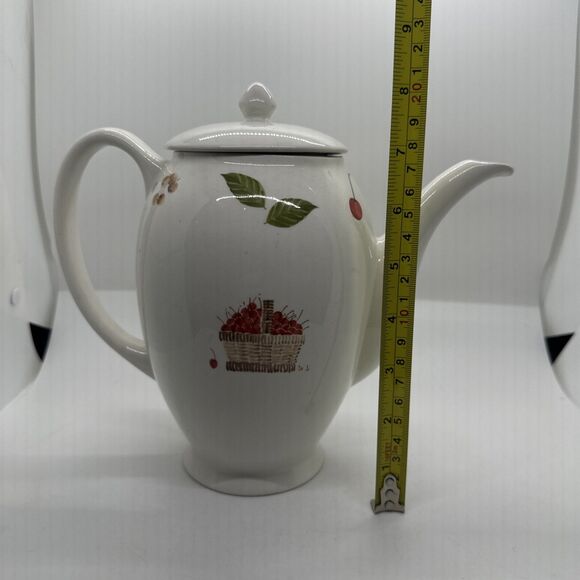 Vintage Johnson Brothers Cerise Very Rare Discounted Tea Pot Apple Basket Design - Picture 16 of 16